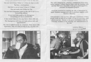 Photo showing the second page of the brochure